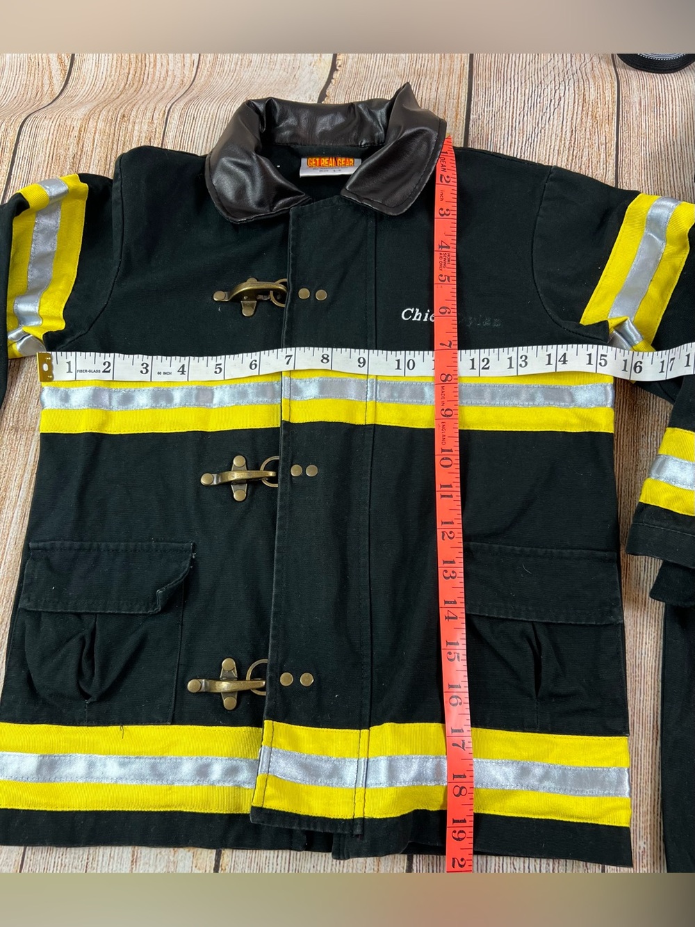 Get Real Gear Firefighter Bunker Pants & Cost Outfit Kids 4-6 Dress Up Fireman - Picture 3 of 11